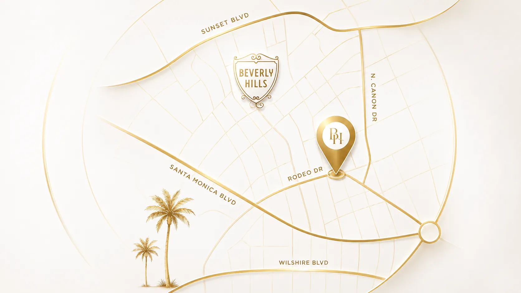 Radiance Medspa Atlanta Beverly Hills location map outline